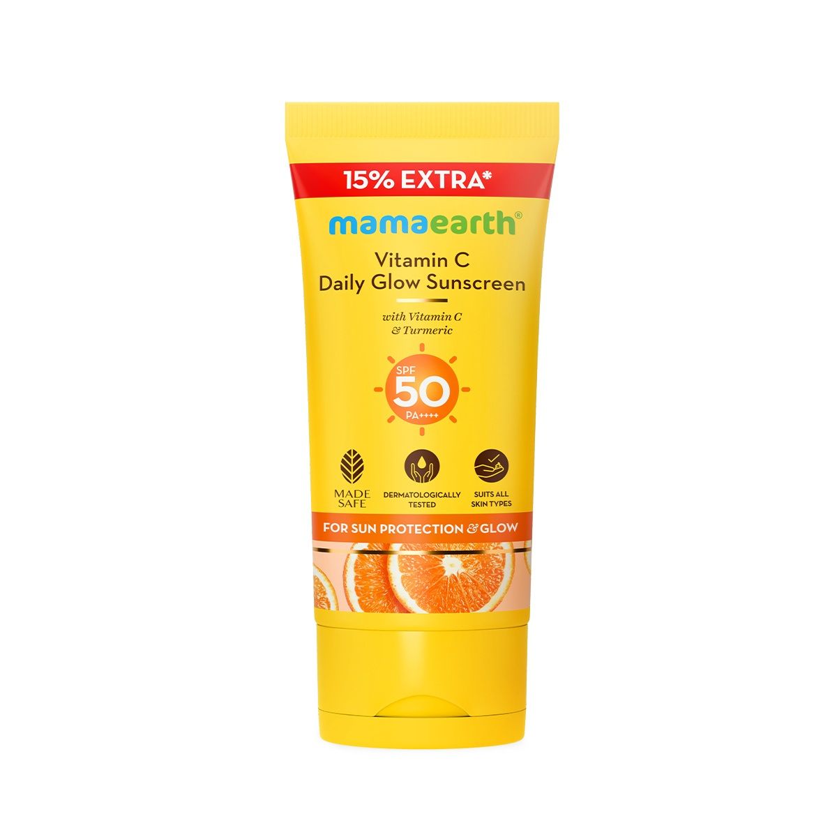 Mamaearth Vitamin C Daily Glow Sunscreen With Vitamin C & Turmeric for Sun Protection & Glow, 30g + 15% Extra (34.5 g) - Image 11 - Buy from Indicrest