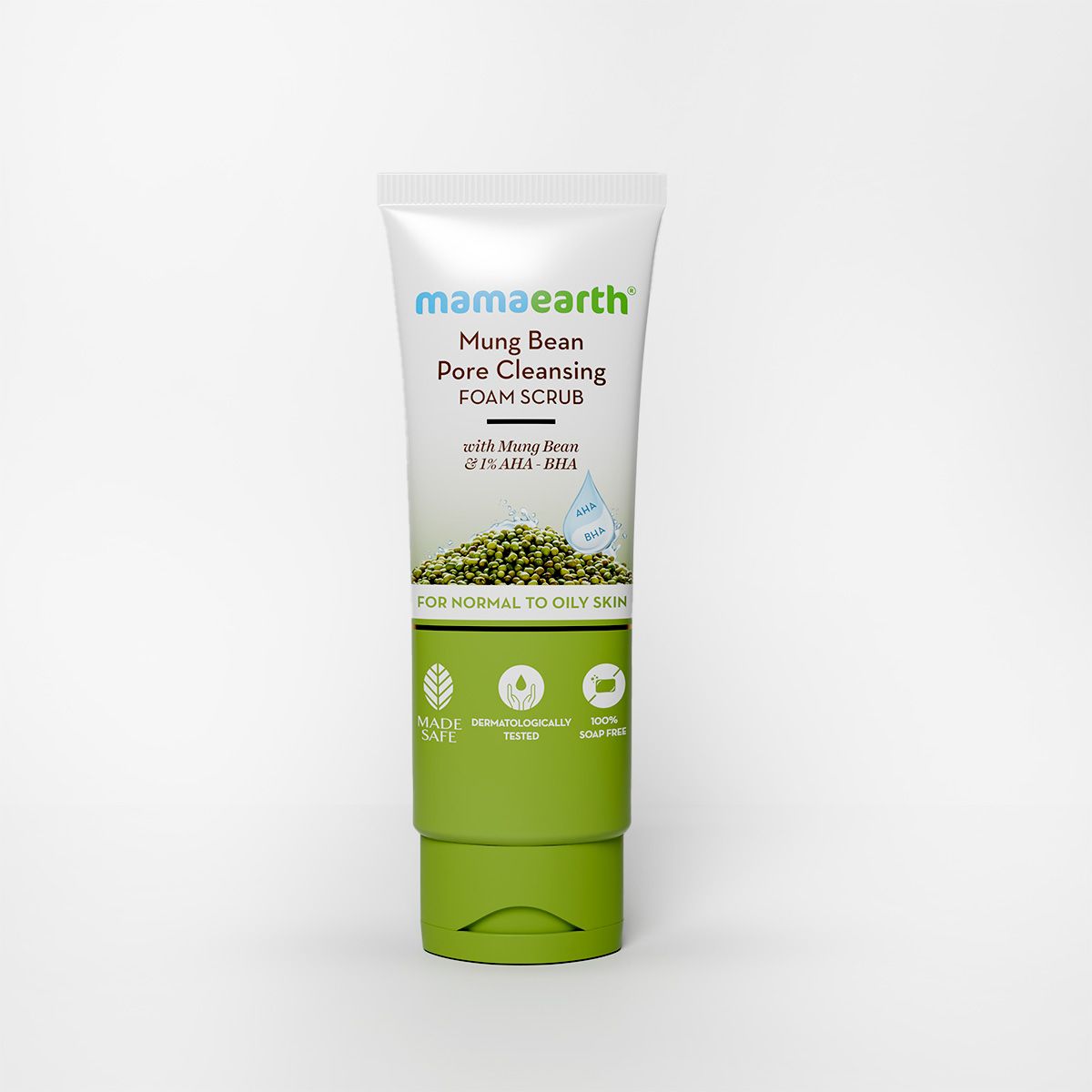Mamaearth Mung Bean Pore Cleansing Foam Scrub with Mung Bean, AHA & BHA for Normal to Oily Skin, 100g - Image 8 - Buy from Indicrest