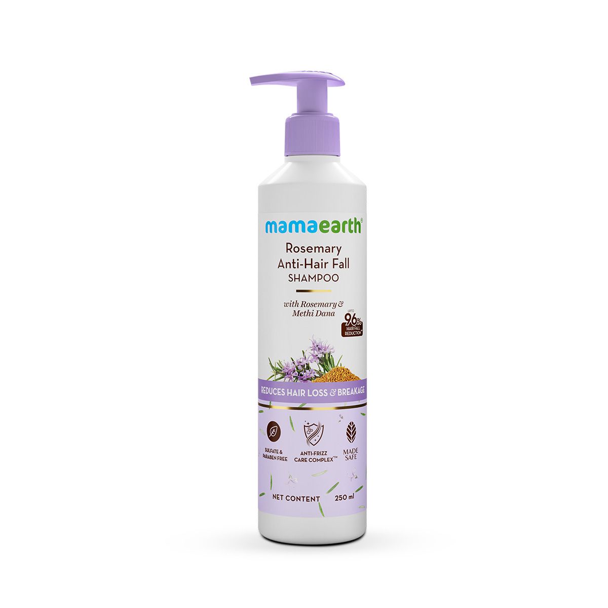 Mamaearth Rosemary Anti-Hair Fall Shampoo with Rosemary & Methi Dana for Reducing Hair Loss & Breakage, 250ml - Image 10 - Buy from Indicrest