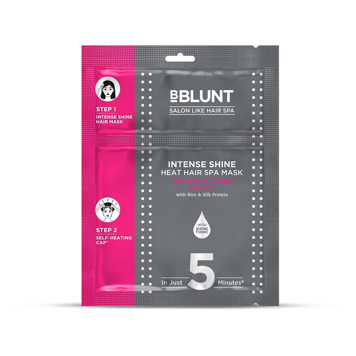 Bblunt Intense Shine Heat Hair Spa Mask with Rice & Silk Protein for SalonLike Hair Spa at Home, 70g, Pack of 2 - Image 8 - Buy from Indicrest