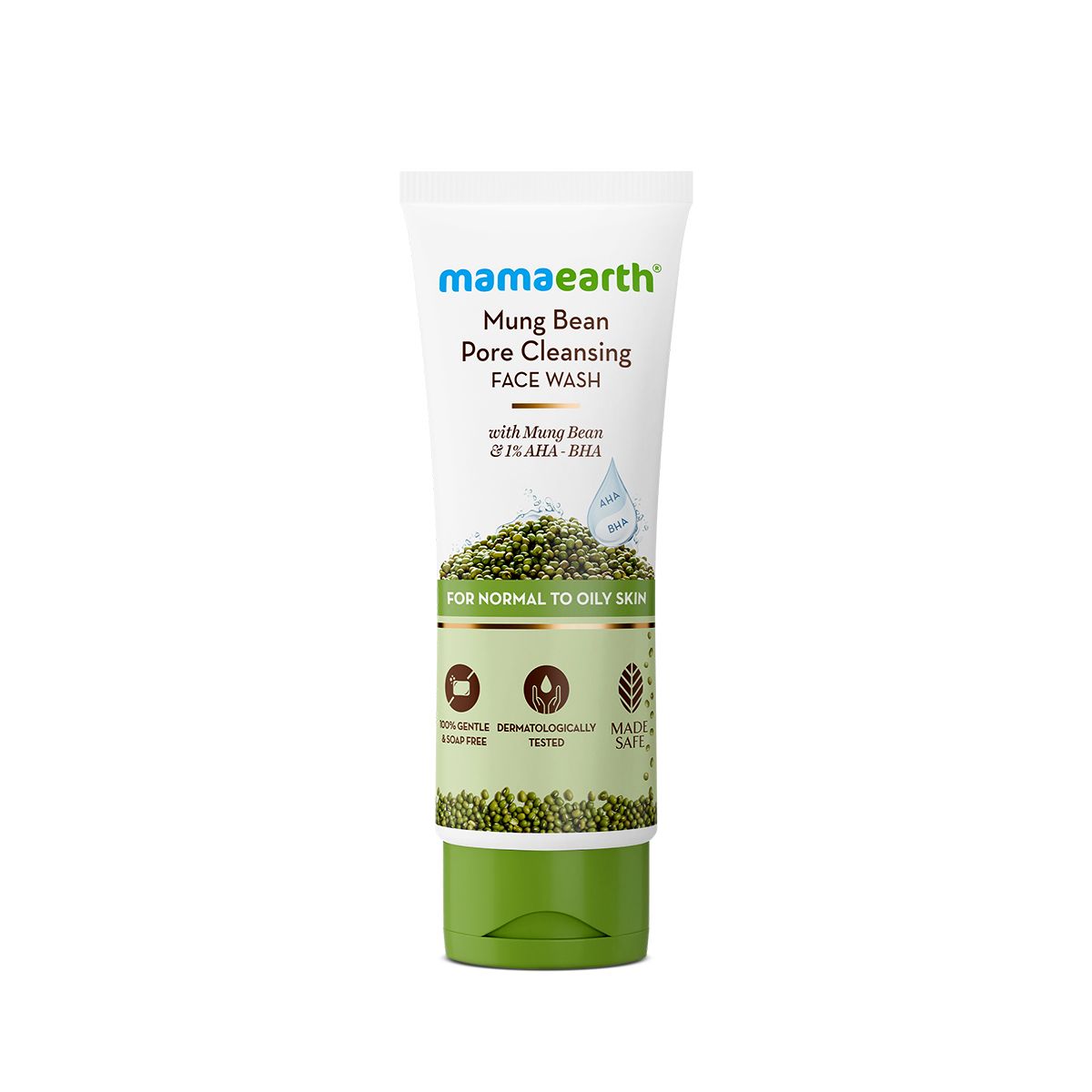 Mamaearth Mung Bean Pore Cleansing Face Wash with Mung Bean, AHA & BHA for Normal to Oily Skin, 100ml - Image 8 - Buy from Indicrest