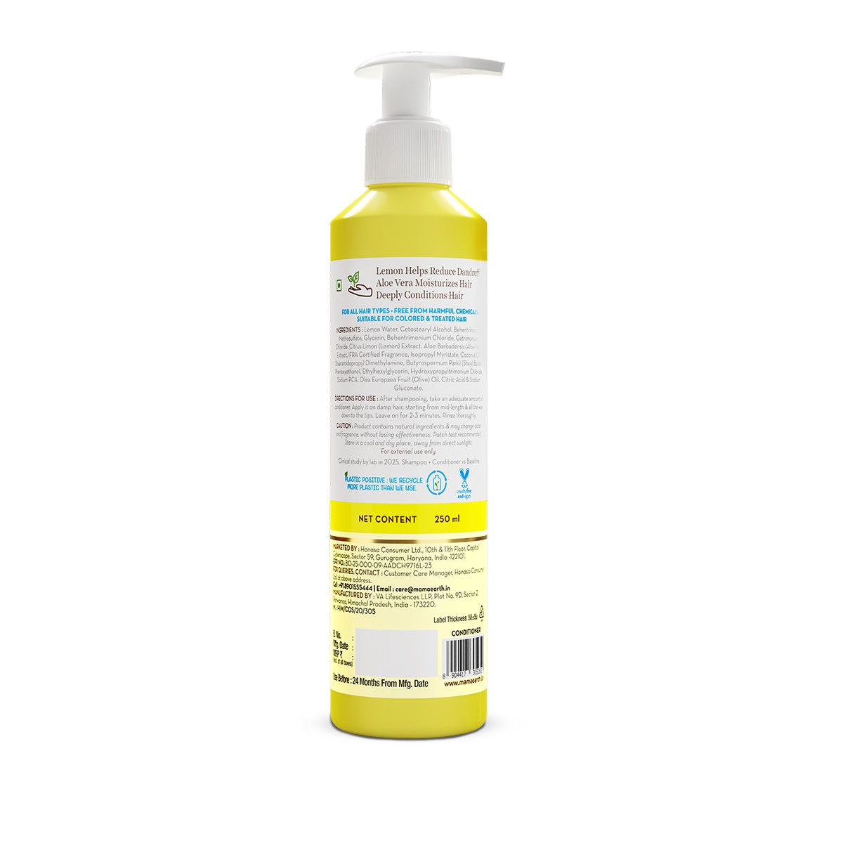 Mamaearth Lemon Anti-Dandruff Conditioner with Lemon & Aloe Vera for Itchy & Flaky Scalp, 250ml - Image 9 - Buy from Indicrest