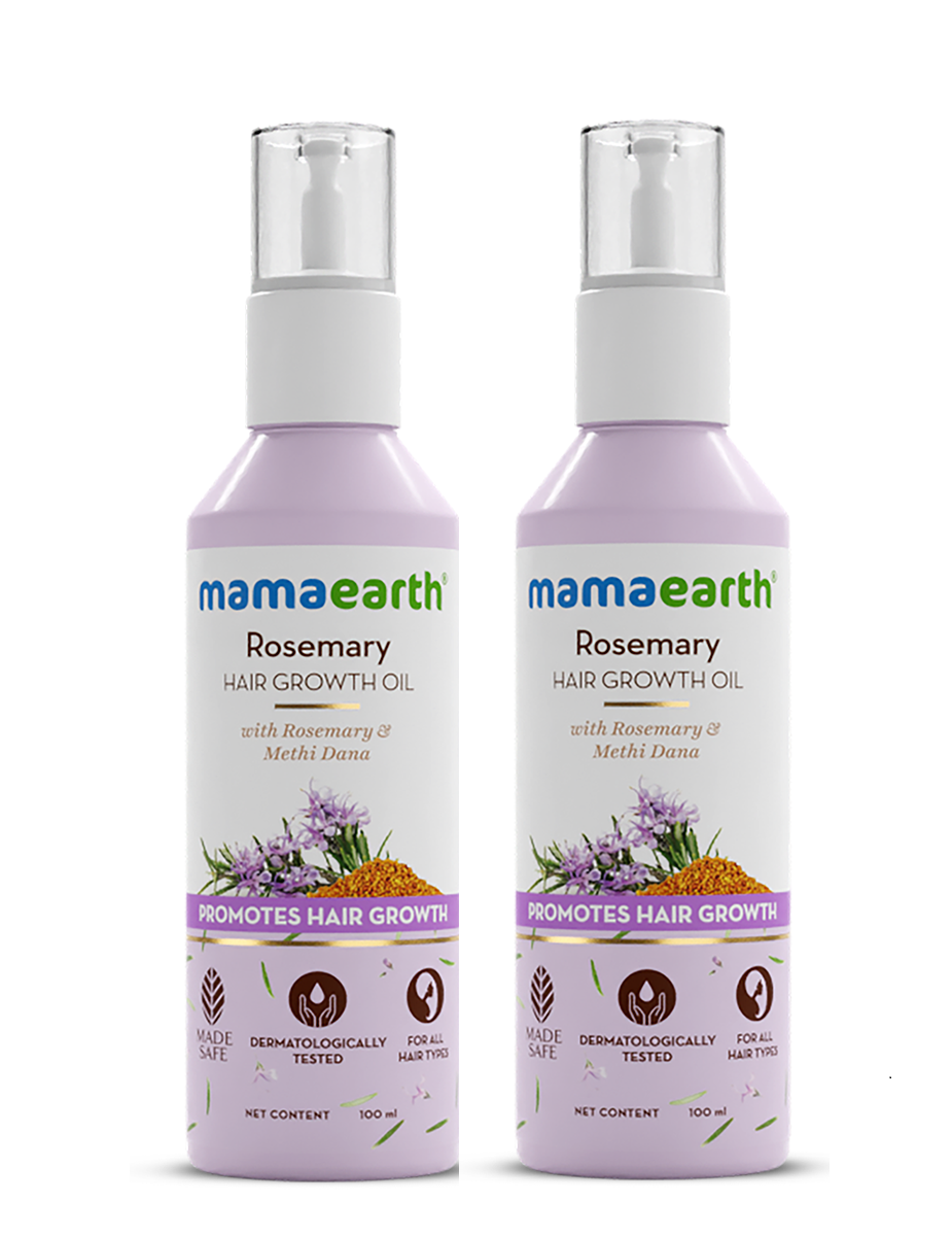 Mamaearth Rosemary Hair Growth Oil with Rosemary & Methi Dana for Promoting Hair Growth, Pack of 2 X 100ml - Buy from Indicrest