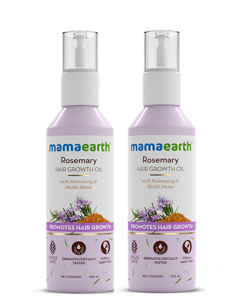 Mamaearth Rosemary Hair Growth Oil with Rosemary & Methi Dana for Promoting Hair Growth, Pack of 2 X 100ml - Buy from Indicrest