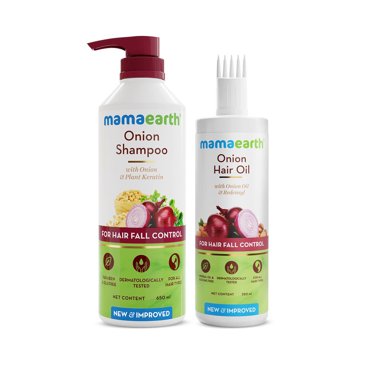 Mamaearth Onion Anti, Hair Fall Combo, 250ml + 650ml - Image 2 - Buy from Indicrest
