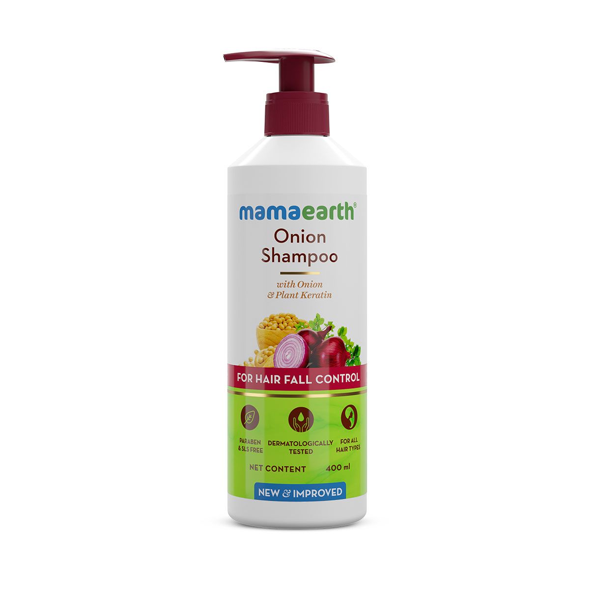 Mamaearth Onion Shampoo with Onion & Plant Keratin for Hair Fall Control, 400ml - Image 2 - Buy from Indicrest