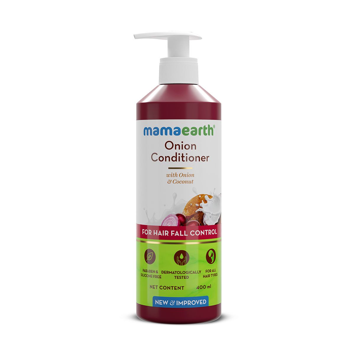 Mamaearth Onion Conditioner for Hair Growth and Hair Fall Control with Onion and Coconut, 400ml - Image 2 - Buy from Indicrest