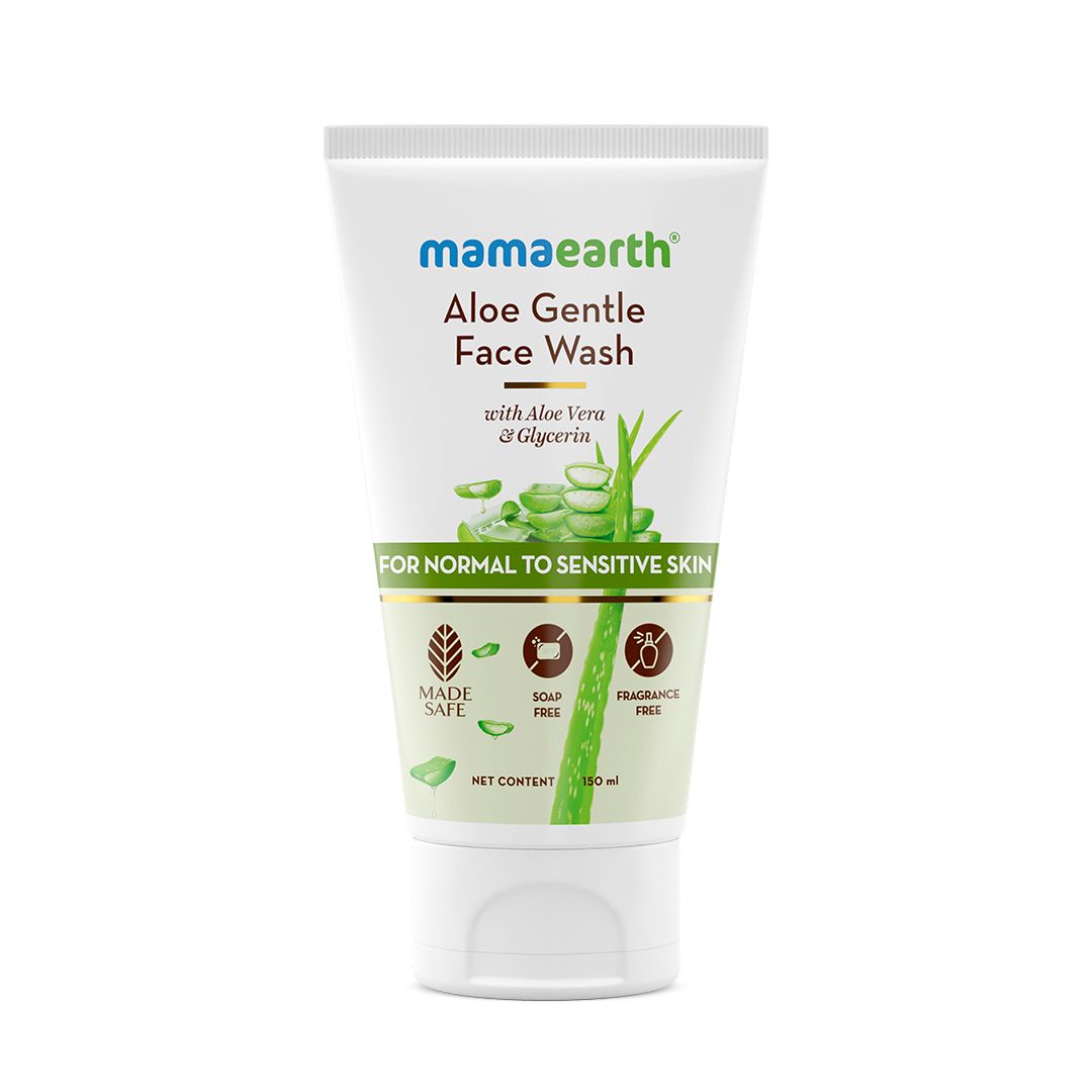 Mamaearth Aloe Gentle Face Wash with Aloe Vera & Glycerin for Normal to Sensitive Skin, 150ml - Image 2 - Buy from Indicrest