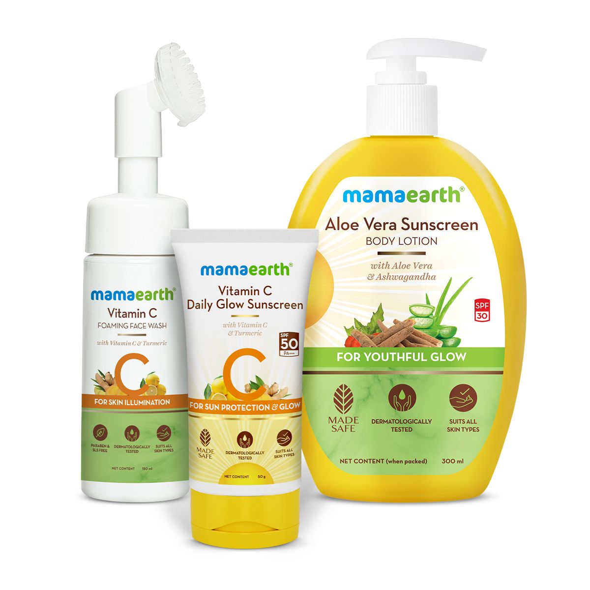 Mamaearth Cleanse, Protect & Glow Combo - Buy from Indicrest