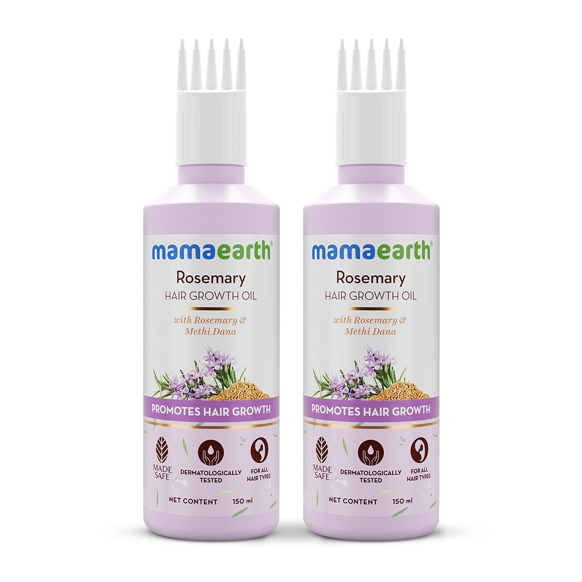 Mamaearth Rosemary Hair Growth Oil with Rosemary & Methi Dana for Promoting Hair Growth, Pack of 2 X 150ml - Buy from Indicrest