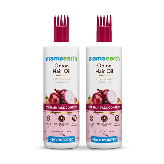Mamaearth Onion Hair Oil for Hair Regrowth and Hair Fall Control,, Pack of 2 X 250ml - Buy from Indicrest
