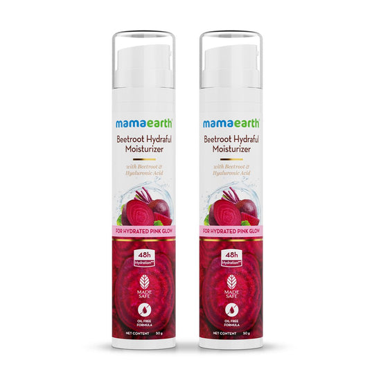 Mamaearth Beetroot Hydraful Moisturizer With Beetroot & Hyaluronic Acid, Pack of 2 X 50ml - Buy from Indicrest