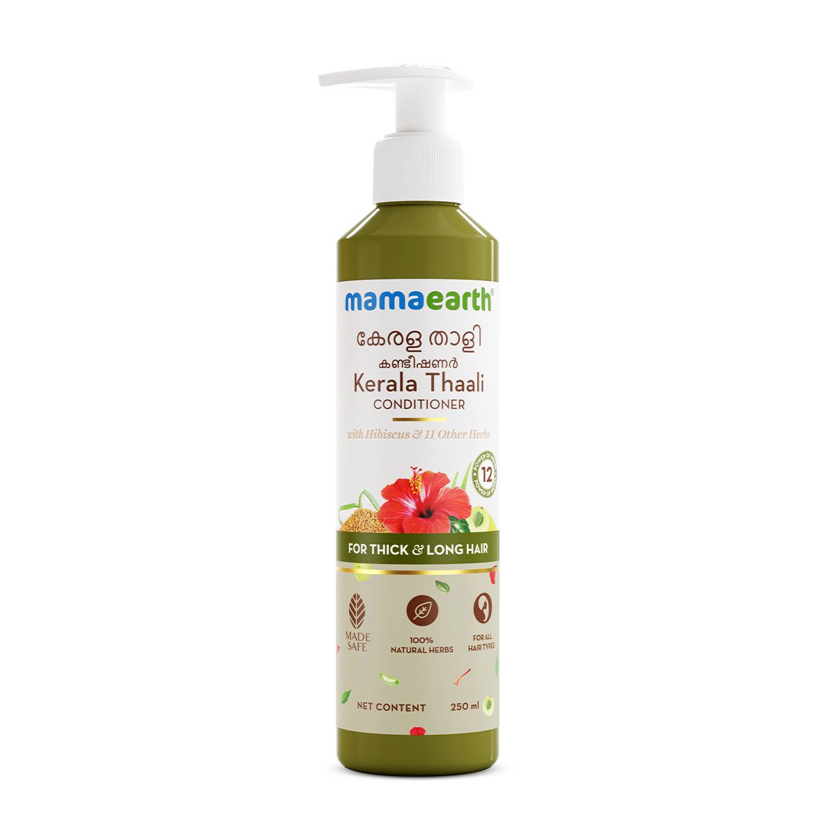 Mamaearth Kerala Thaali Conditioner with Hibiscus, Amla, Reetha and Methi Dana for Smooth, Thick & Long Hair, 250ml - Image 8 - Buy from Indicrest