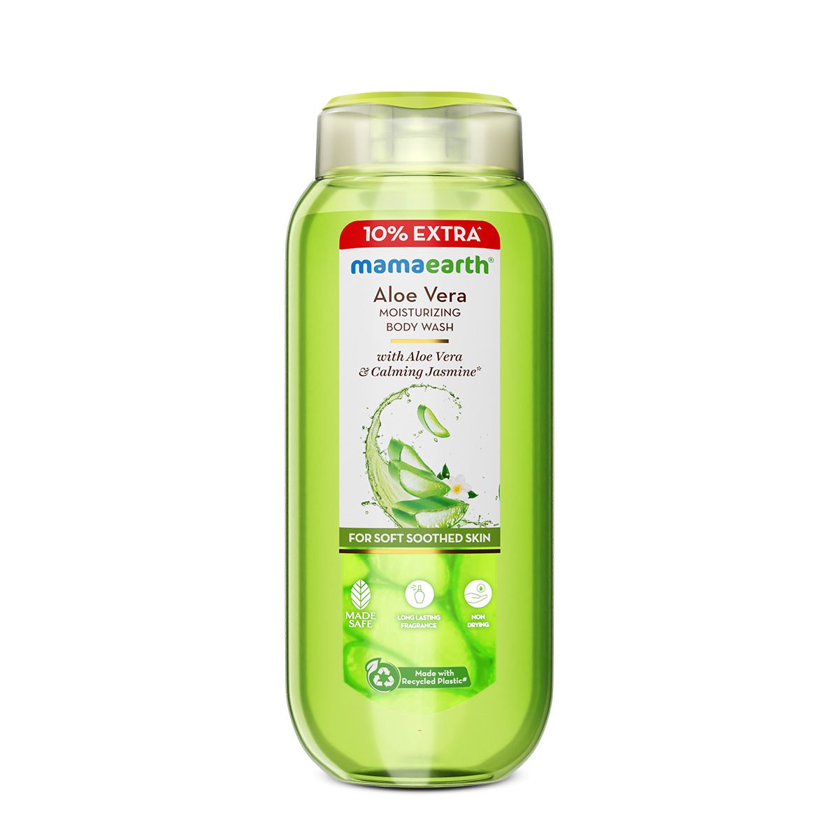 Mamaearth Aloe Vera Moisturizing Body Wash with Aloe Vera & Calming Jasmine For Soft & Soothed Skin 250 ml + 25 ml - Image 6 - Buy from Indicrest