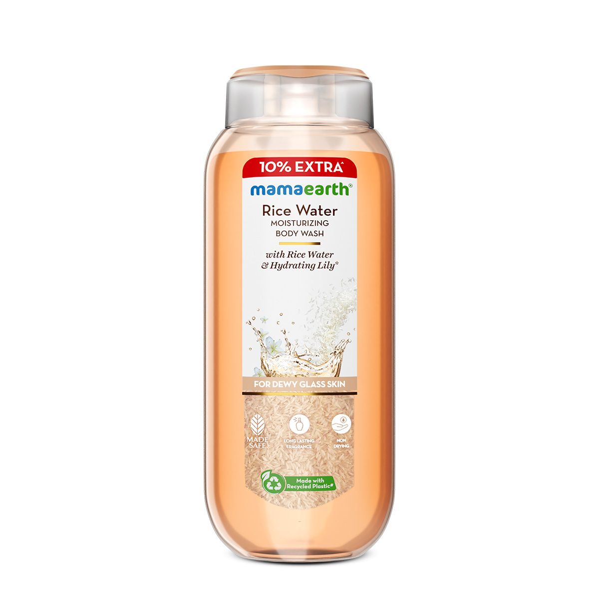 Mamaearth Rice Water Moisturizing Body Wash with Rice Water & Hydrating Lily for Dewy Glass Skin, 250ml + 25 ml - Image 6 - Buy from Indicrest