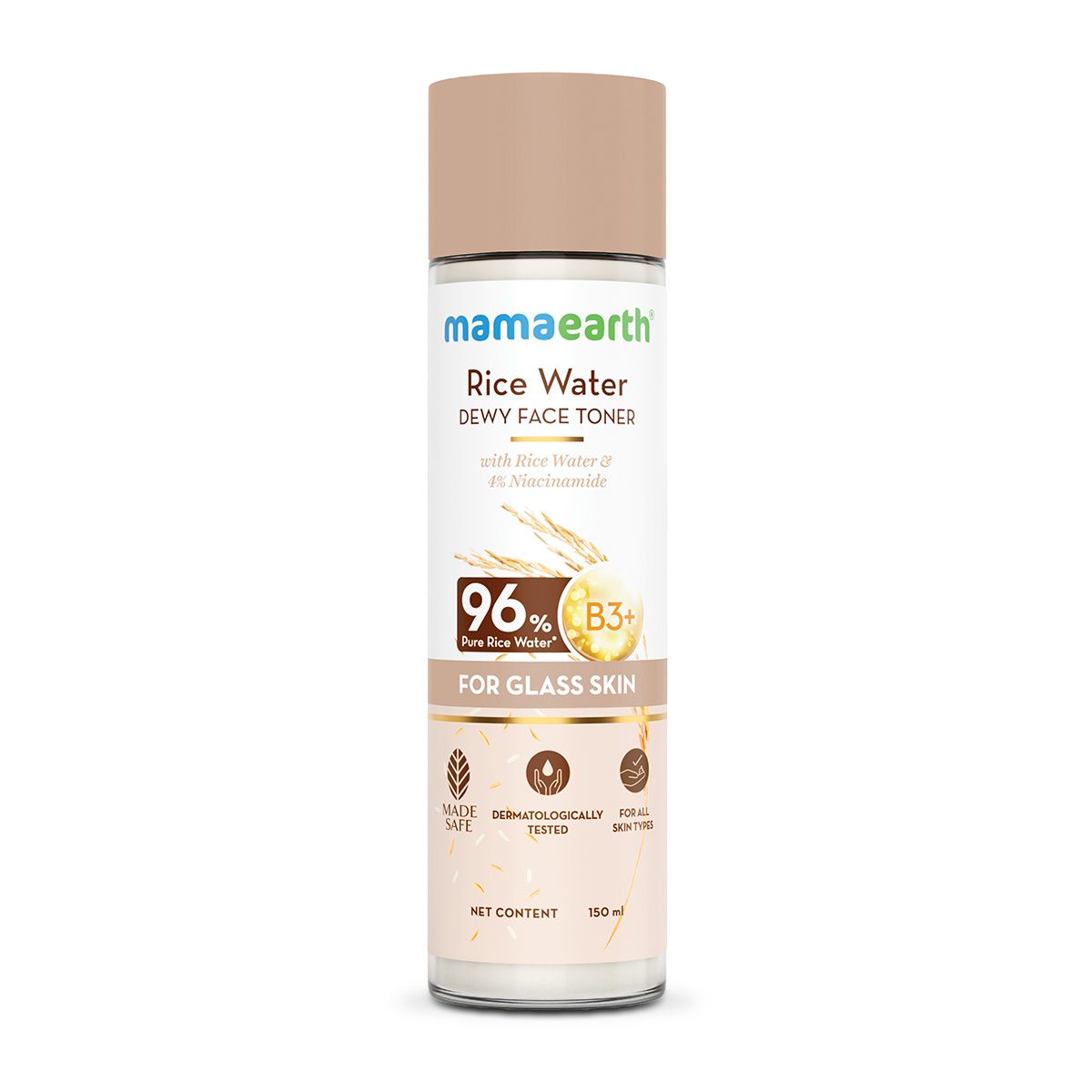 Mamaearth Rice Water Dewy Face Toner with 96% Pure Rice Water Extract & 4% Niacinamide for Glass Skin, 150ml - Image 8 - Buy from Indicrest