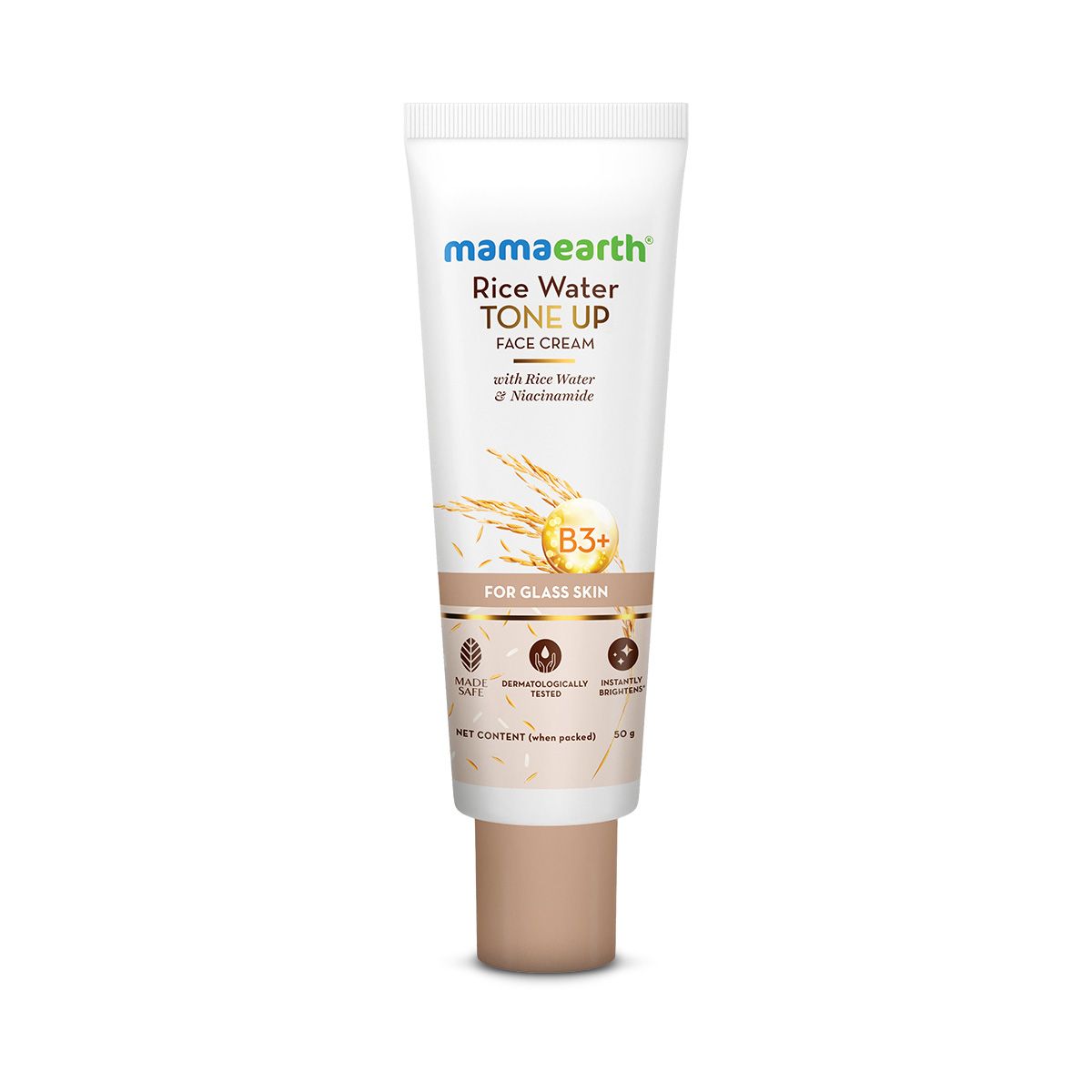 Mamaearth Rice Water Tone Up Face Cream with Rice Water & Niacinamide for Glass Skin, 50g - Image 7 - Buy from Indicrest