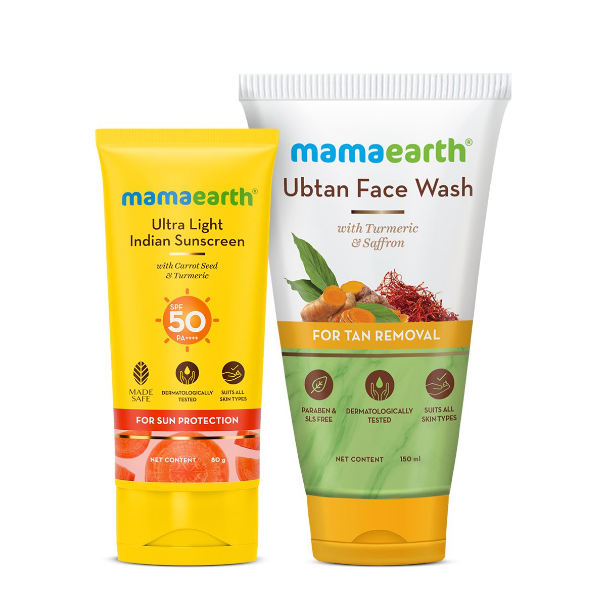 Mamaearth Anti Tan Combo, Face Wash 150ml + Sunscreen 80g - Buy from Indicrest