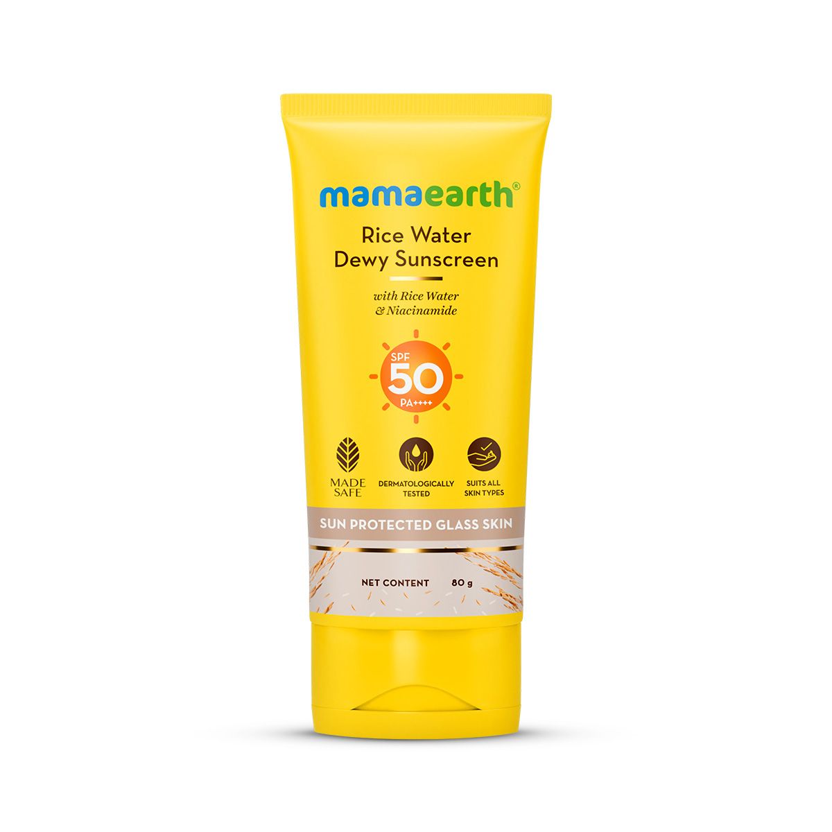 Mamaearth Rice Water Dewy Sunscreen with SPF 50 & PA++++ 80g - Image 6 - Buy from Indicrest
