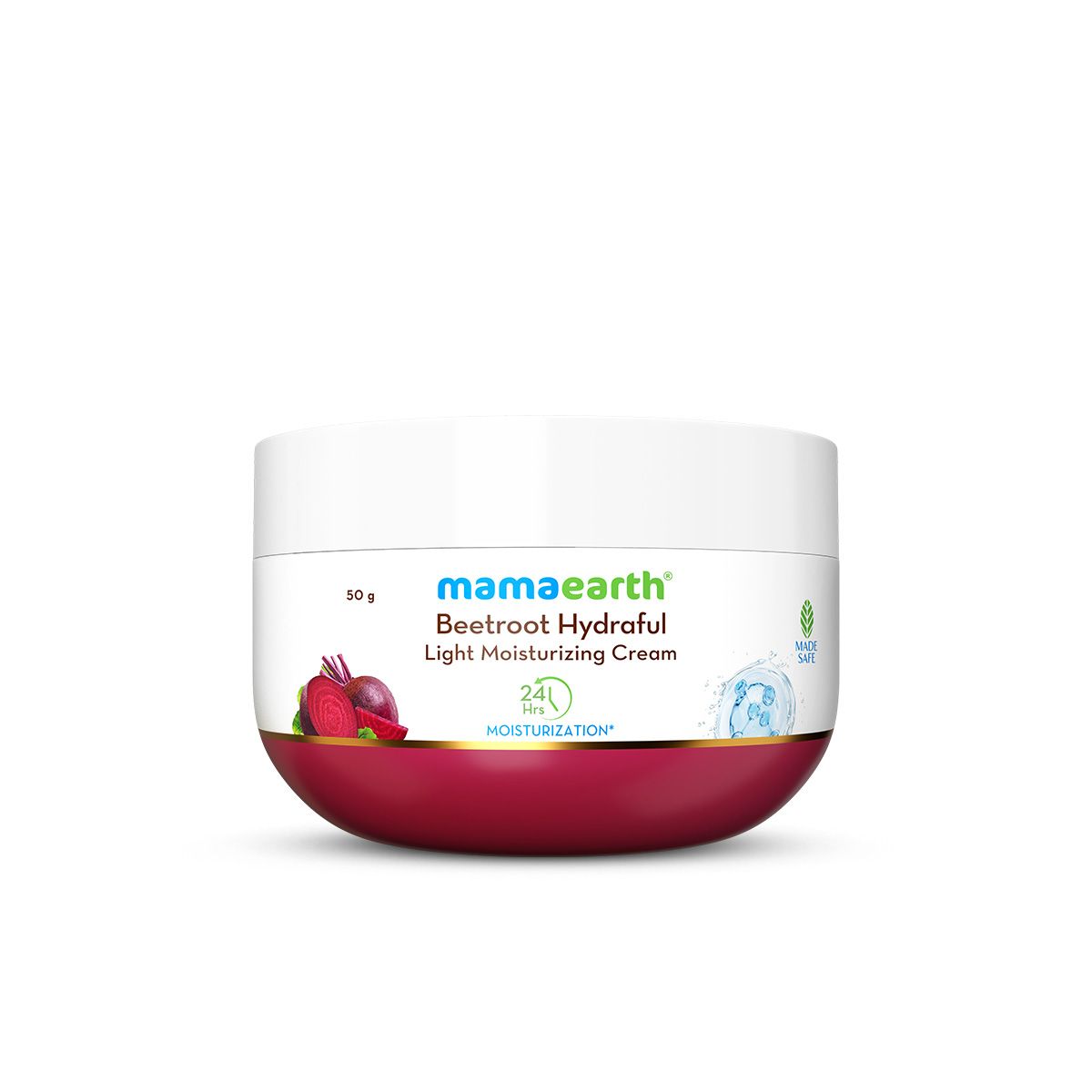 Mamaearth Beetroot Hydraful Light Moisturizing Cream with Beetroot & Hyaluronic Acid for Hydrated Pink Glow, 50g - Image 6 - Buy from Indicrest