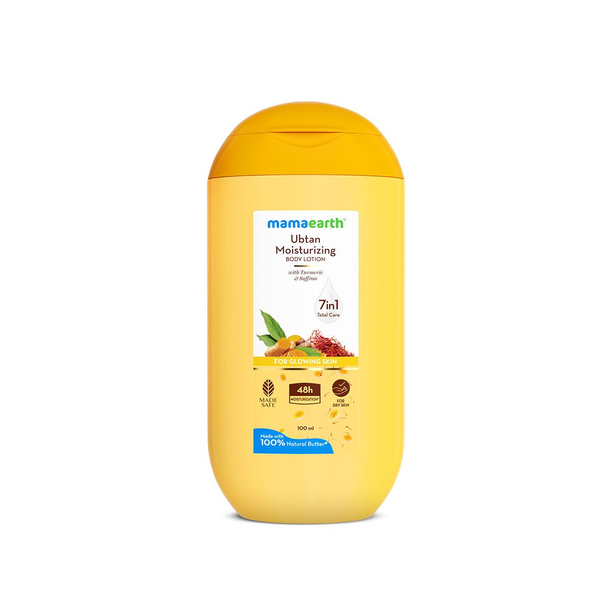 Mamaearth Ubtan Moisturizing Body Lotion with Turmeric & Saffron for Glowing Skin, 100ml - Image 7 - Buy from Indicrest