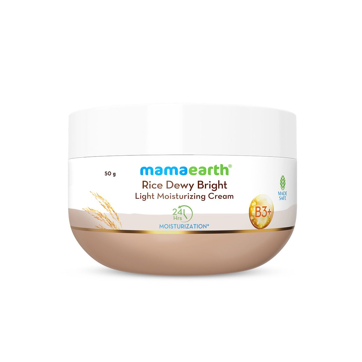Mamaearth Rice Dewy Bright Light Moisturizing Cream with Rice Water & Niacinamide for Glass-Skin, 50g - Image 7 - Buy from Indicrest