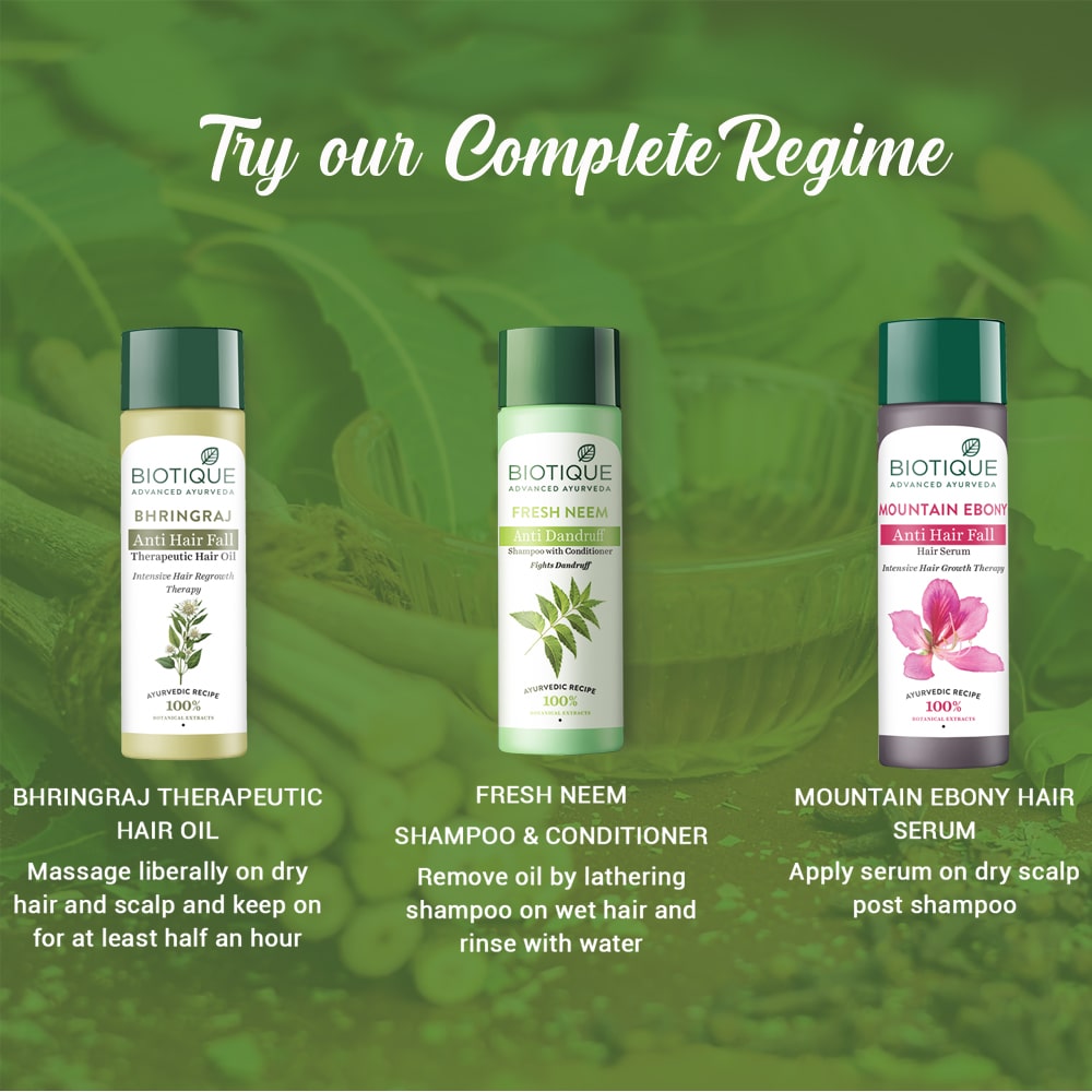 Biotique Fresh Neem Anti Dandruff Shampoo & Conditioner, 650ml - Image 8 - Buy from Indicrest
