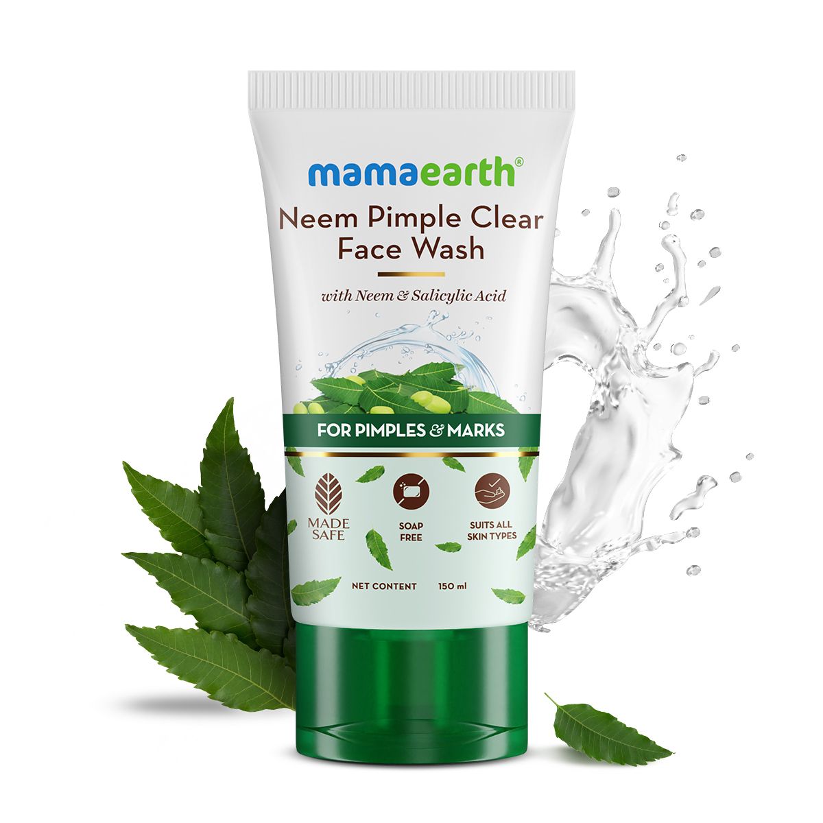 Mamaearth Neem Pimple Clear Face Wash with Neem & Salicylic Acid, 150ml - Buy from Indicrest