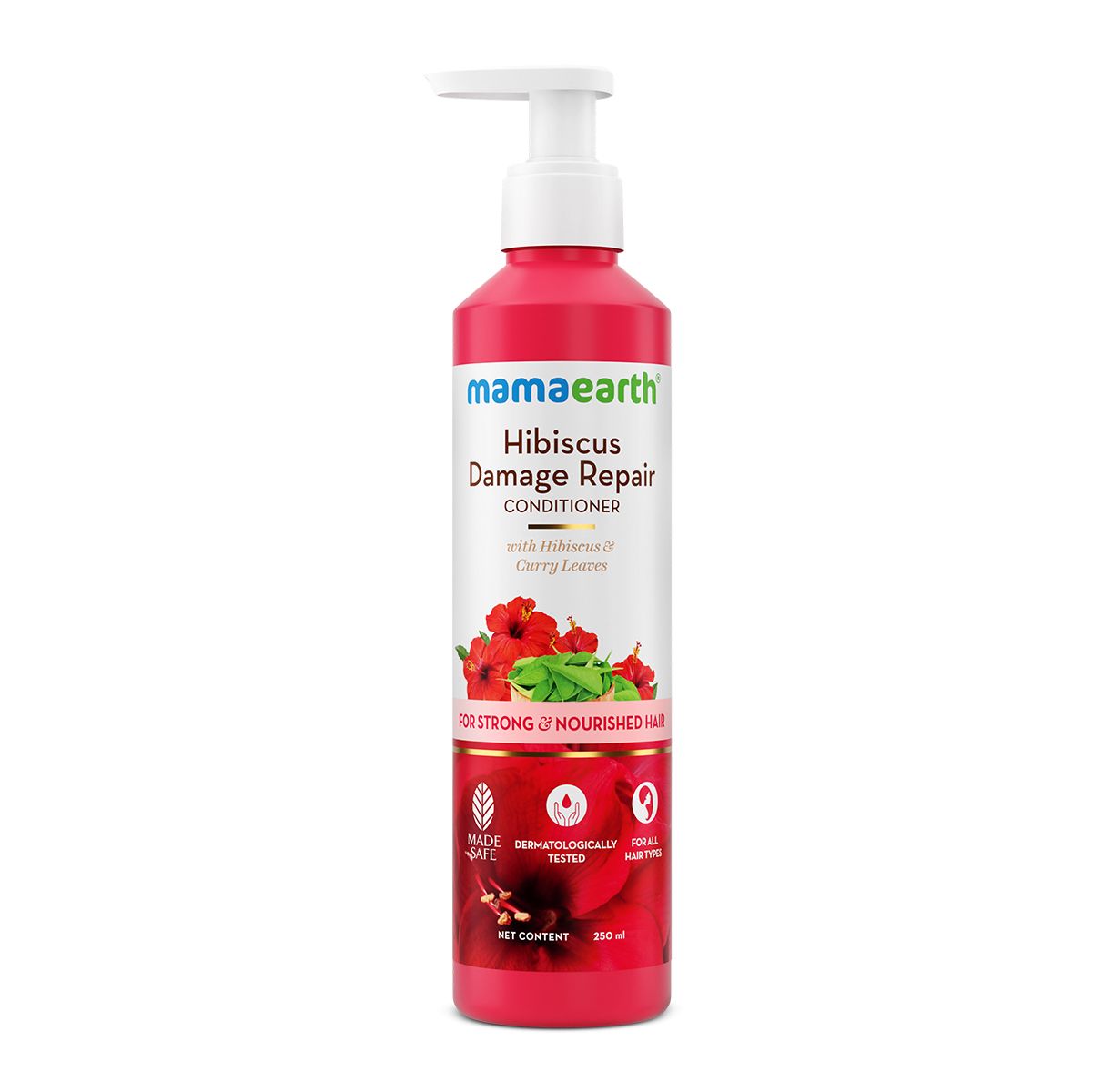 Mamaearth Hibiscus Damage Repair Conditioner With Hibiscus & Curry Leaves, 250ml - Image 6 - Buy from Indicrest