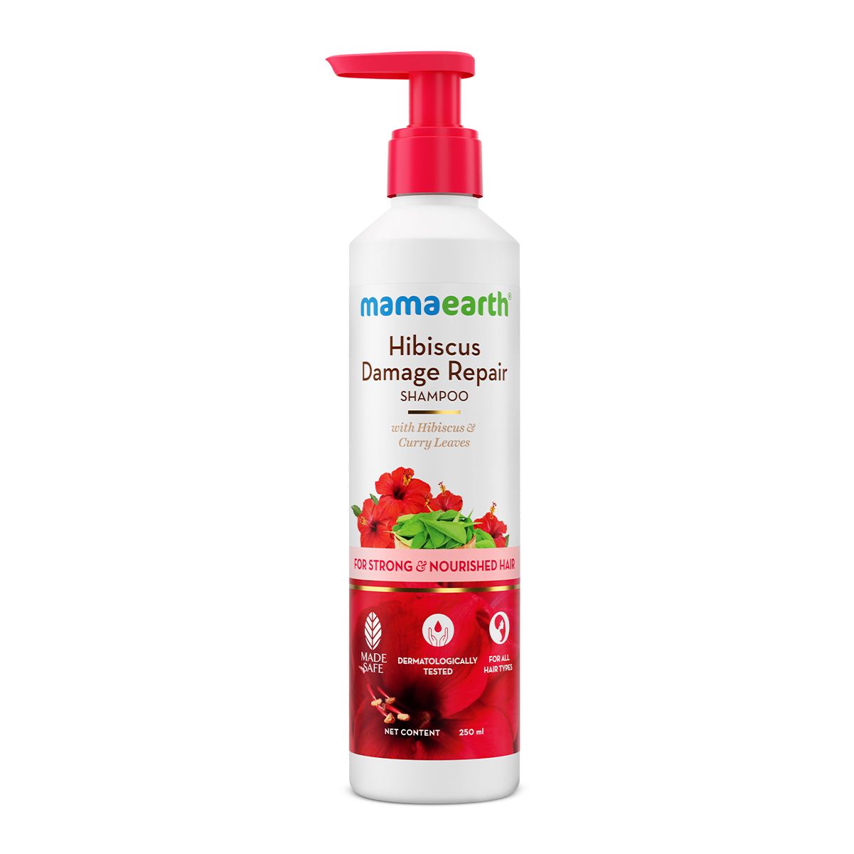Mamaearth Hibiscus Damage Repair Shampoo With Hibiscus & Curry Leaves, 250ml - Image 6 - Buy from Indicrest