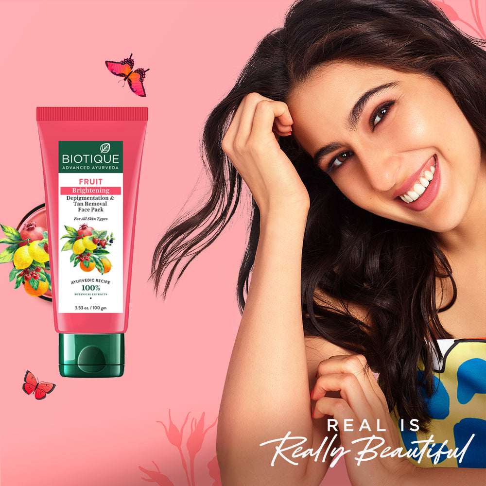 Biotique Fruit Brightening Depigmentation & Tan Removal Face Pack, 50ml - Image 2 - Buy from Indicrest