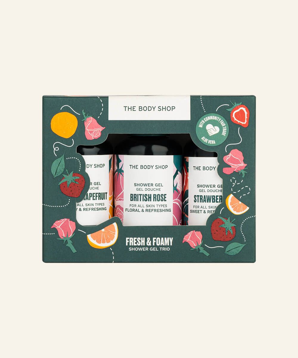 The Body Shop Fresh & Foamy Shower Gel Trio, 1pc