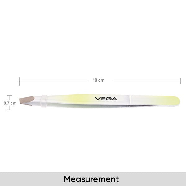 Vega Gorgeous Green Tweezer - Slant Tip - TW-07