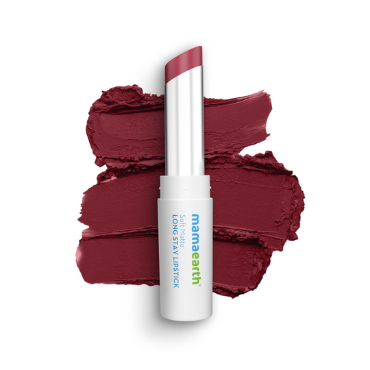 Mamaearth Soft Matte Long Stay Lipstick, Grape Wine, 3.5g - Buy from Indicrest