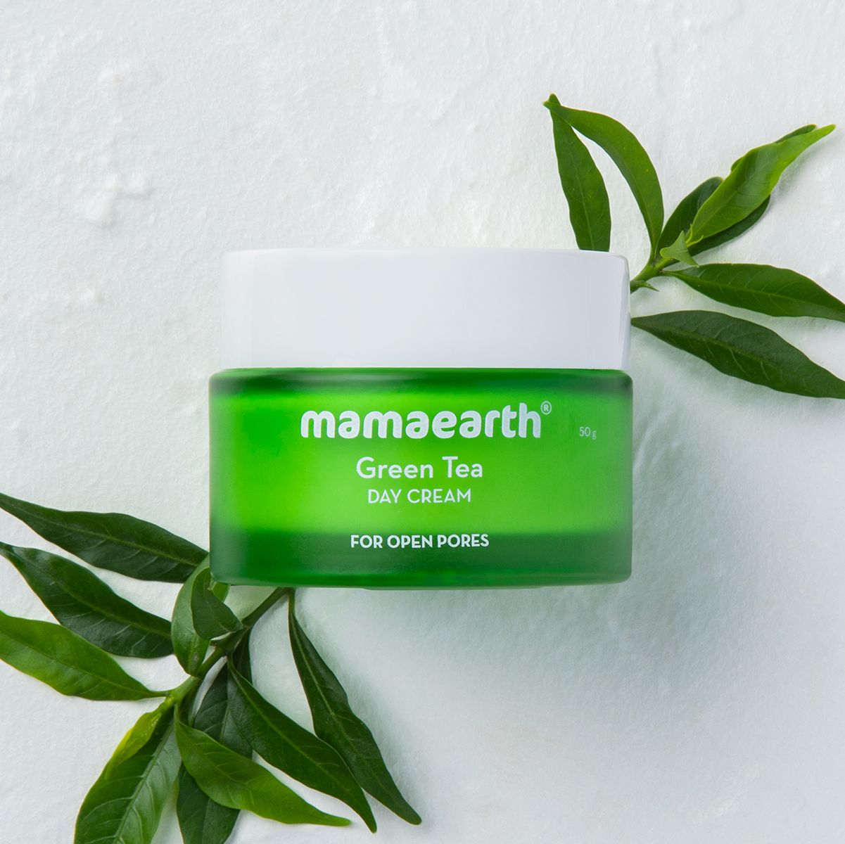 Mamaearth Green Tea Day Cream With Green Tea & Collagen For Open Pores, 50g - Image 2 - Buy from Indicrest
