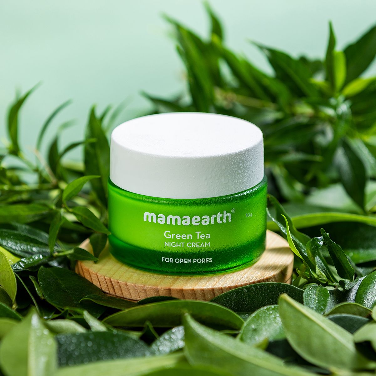 Mamaearth Green Tea Night Cream With Green Tea & Collagen For Open Pores, 50g - Image 2 - Buy from Indicrest