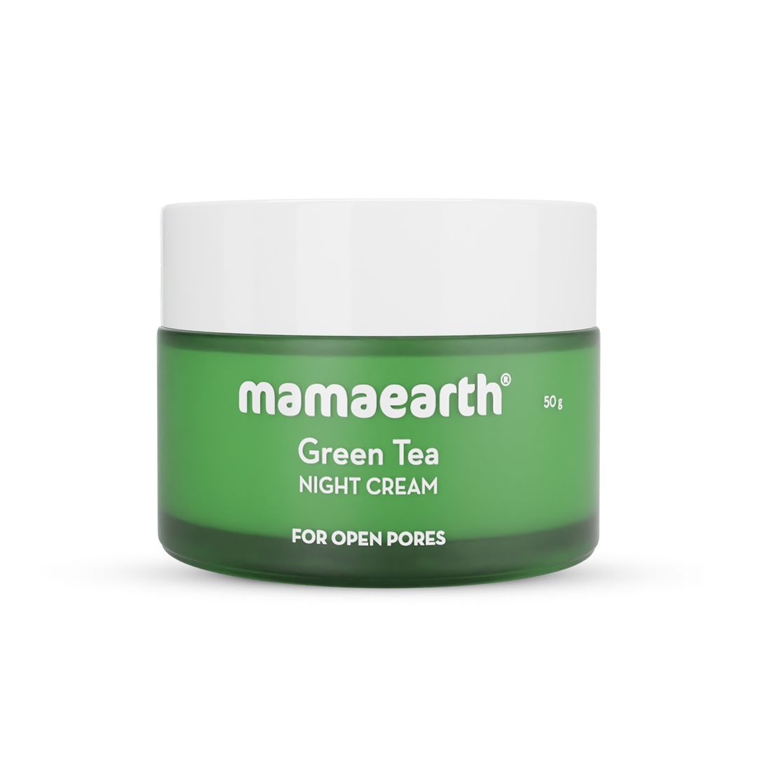 Mamaearth Green Tea Night Cream With Green Tea & Collagen For Open Pores, 50g - Image 8 - Buy from Indicrest