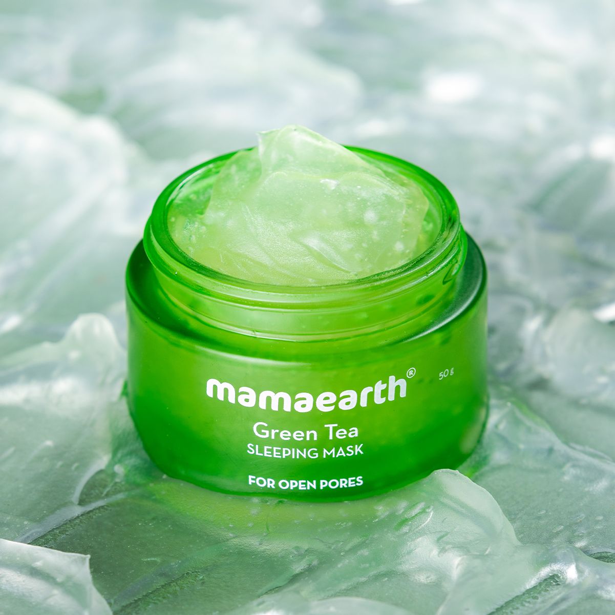 Mamaearth Green Tea Sleeping Mask with Green Tea & Collagen for Open Pores, 50g - Image 2 - Buy from Indicrest