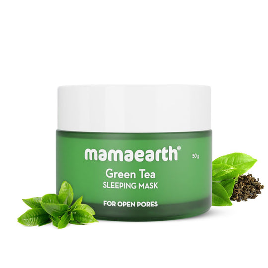 Mamaearth Green Tea Sleeping Mask with Green Tea & Collagen for Open Pores, 50g - Buy from Indicrest