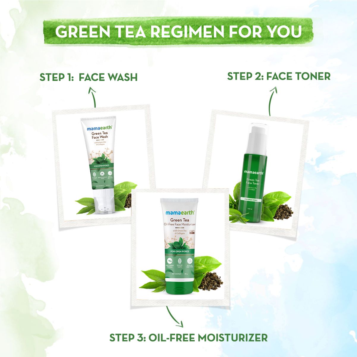 Mamaearth Green Tea Face Toner With Green Tea & Collagen For Open Pores, 100ml - Image 6 - Buy from Indicrest