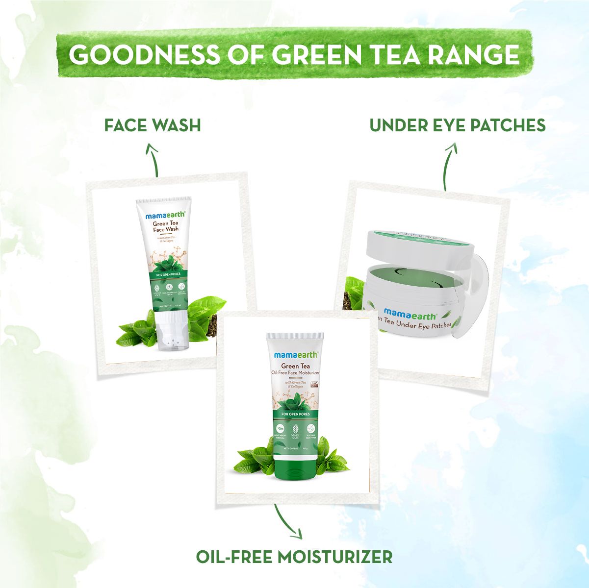 Mamaearth Green Tea Under Eye Patches with Green Tea & Collagen for Puffy Eyes, 30 Pairs (60 Pieces) - Image 5 - Buy from Indicrest