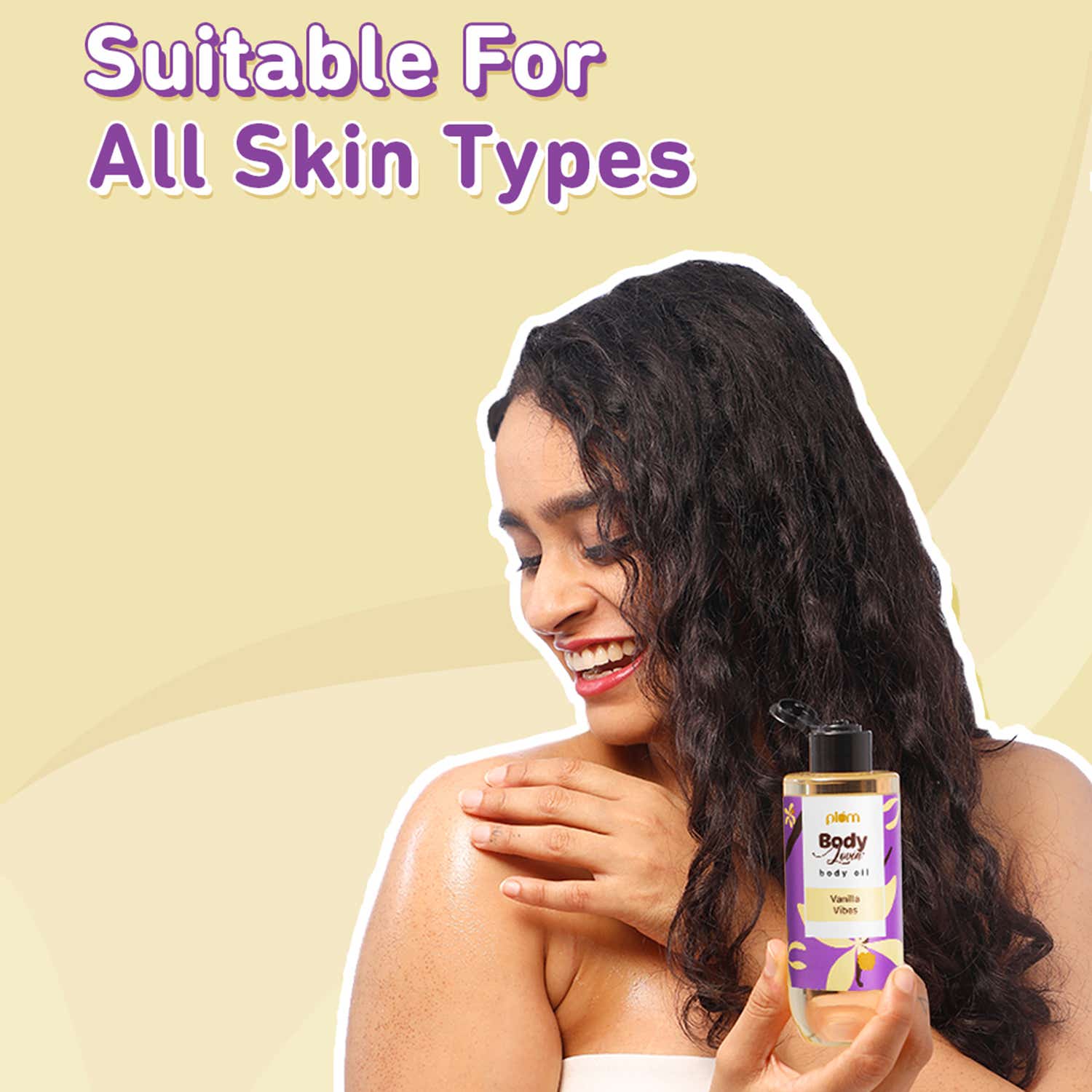 Plum Smell Like A Vanilla Cupcake Duo by Plum BodyLovin' Vanilla Vibes Body Mist, 150ml | Plum BodyLovin' Vanilla Vibes Body Oil, 200ml | Warm Vanilla Fragrance