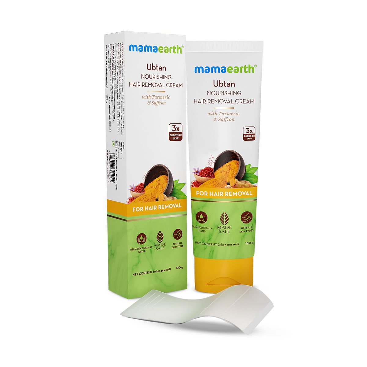Mamaearth Ubtan Nourishing Hair Removal Cream With Turmeric & Saffron for Hair Removal, 100g - Image 2 - Buy from Indicrest