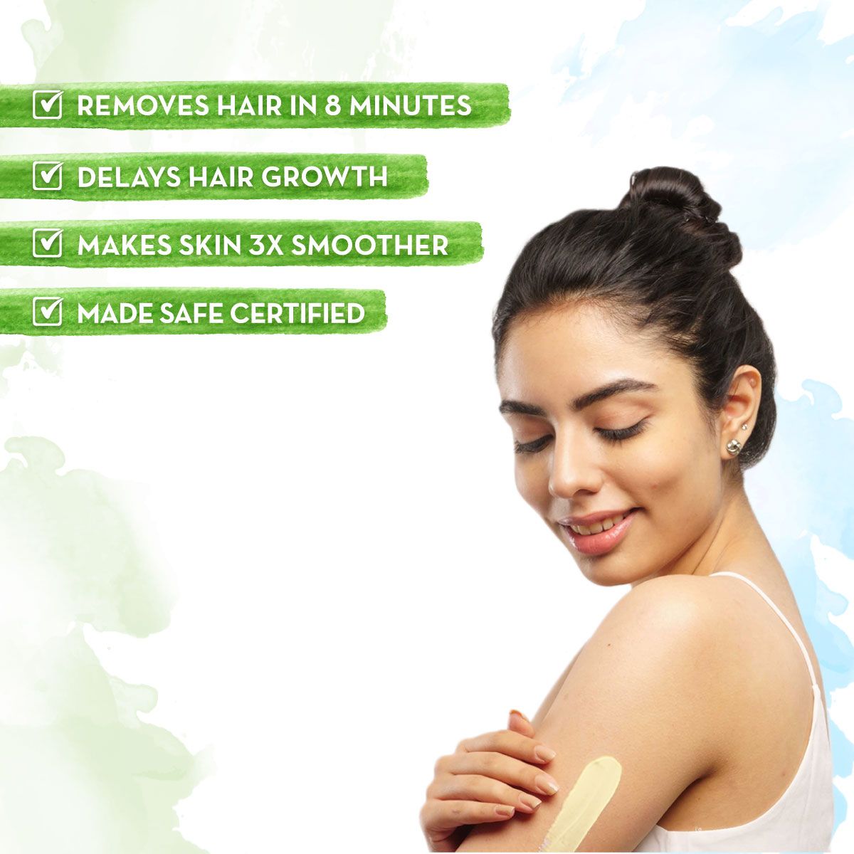 Mamaearth Ubtan Nourishing Hair Removal Kit With Turmeric & Saffron for Hair Removal & Growth Reduction, 100g + 50g - Image 2 - Buy from Indicrest