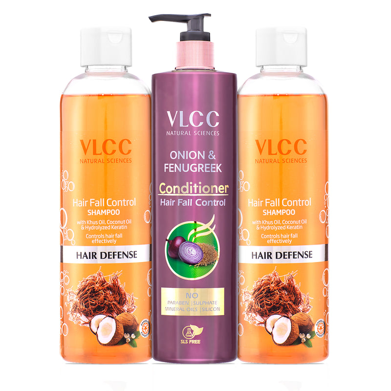 VLCC Hair Fall Control Shampoo and Onion and Fenugreek Conditioner - Buy from Indicrest