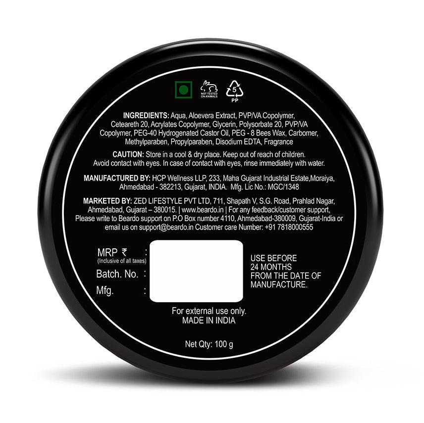 Beardo Hair Wax XXTRA StrongHold Crystal Wax, 100g - Image 10 - Buy from Indicrest