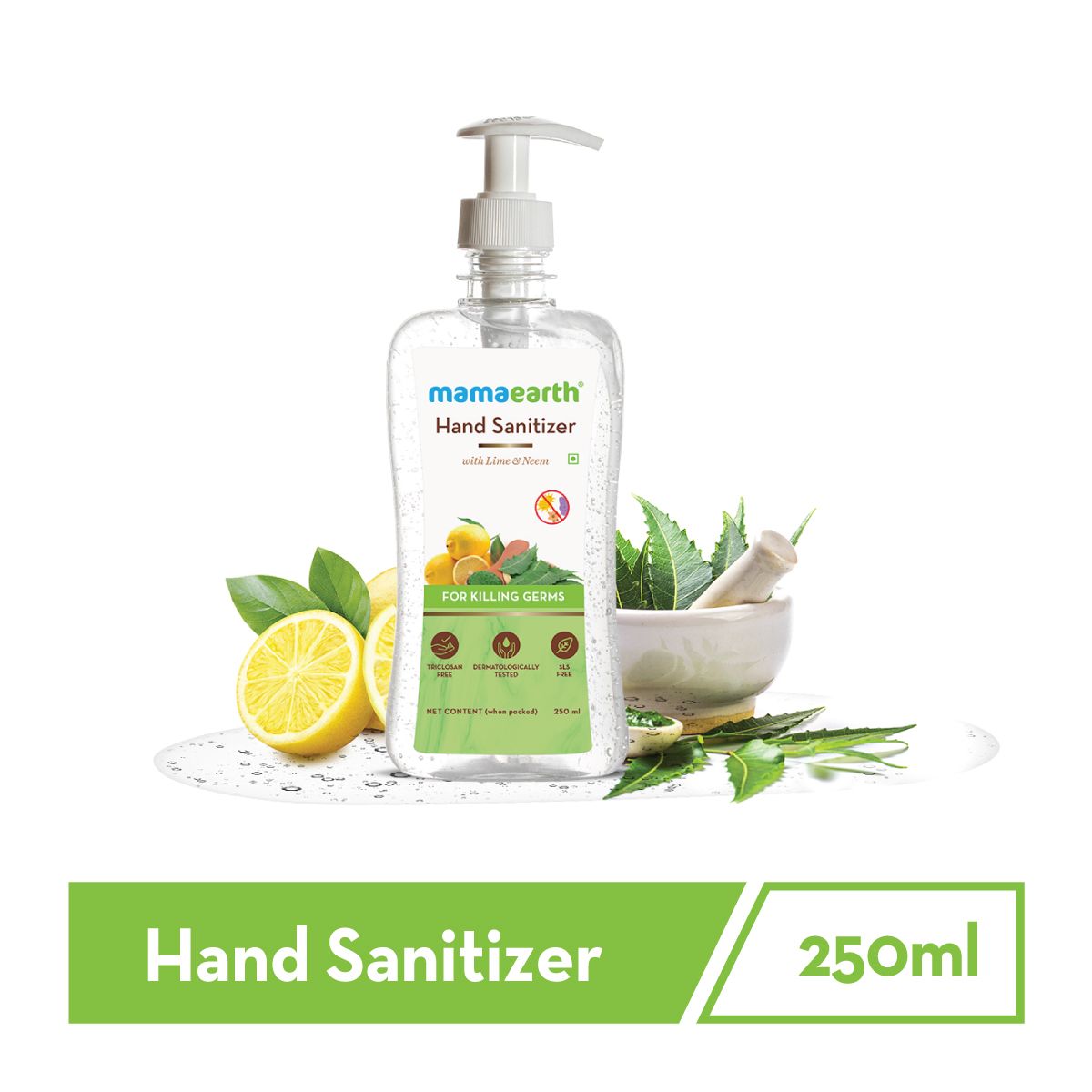 Mamaearth Hand Sanitizer with Lime and Neem for Killing Germs 250 ml - Image 2 - Buy from Indicrest