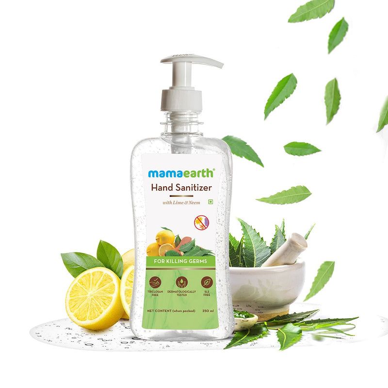 Mamaearth Hand Sanitizer with Lime and Neem for Killing Germs 250 ml - Buy from Indicrest