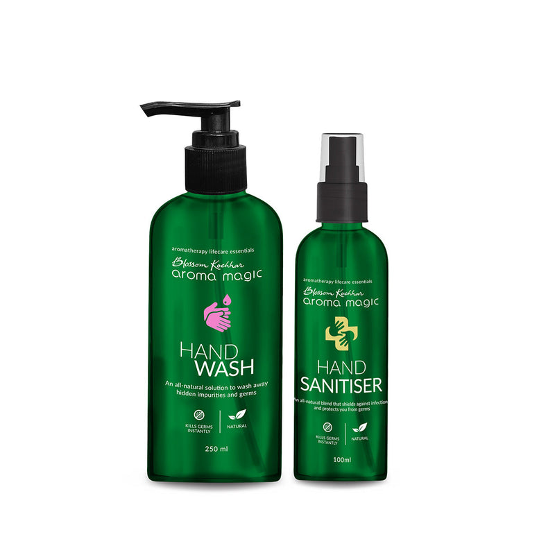 Aroma Magic Hand wash & Hand Sanitiser Combo, Hand Wash 250ml + Hand Sanitizer 100ml - Buy from Indicrest