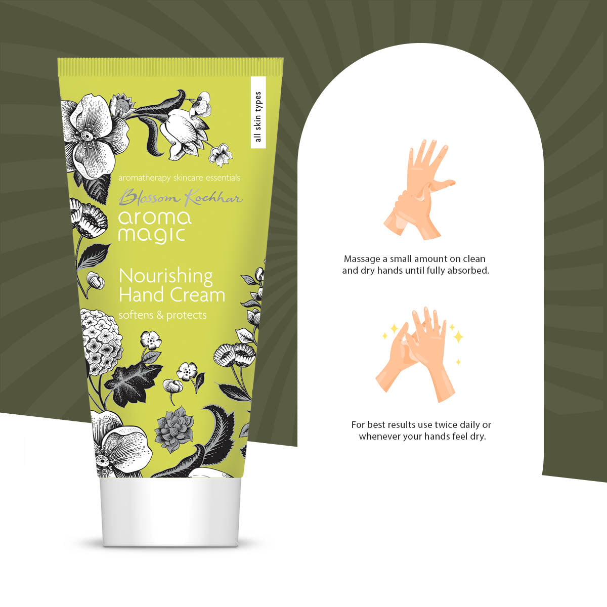 Aroma Magic Nourish Hand Cream:  Intense Hydration for Soft, Smooth Hands, 50g - Image 4 - Buy from Indicrest